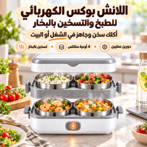 اللانش بوكس الكهربائي للطبخ والتسخين بالبخار